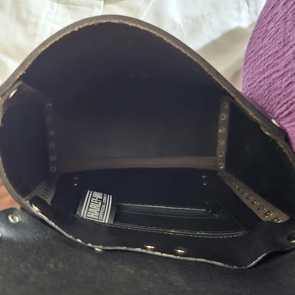 Vintage Harley-Davidson Studded Leather Mini Backpack USA Made Black - Picture 6 of 17
